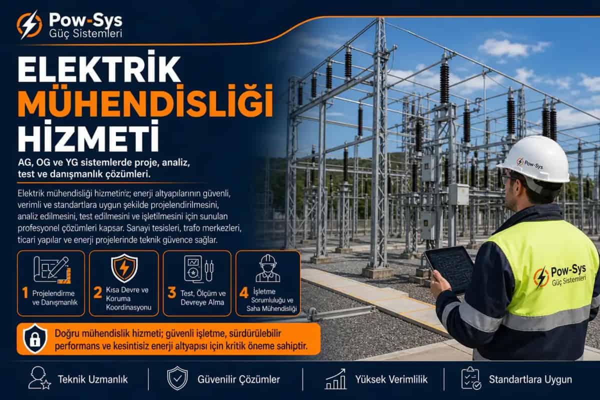 Sanayi tesislerinde elektrik mühendisliği danışmanlığı ve işletme güvenliği değerlendirmesi