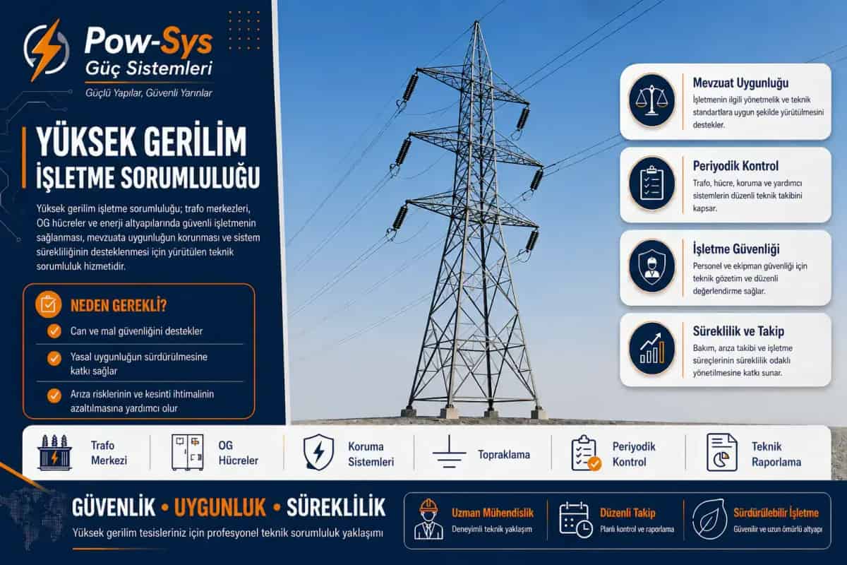 Yüksek gerilim işletme sorumluluğu kapsamında OG hücre kontrolü