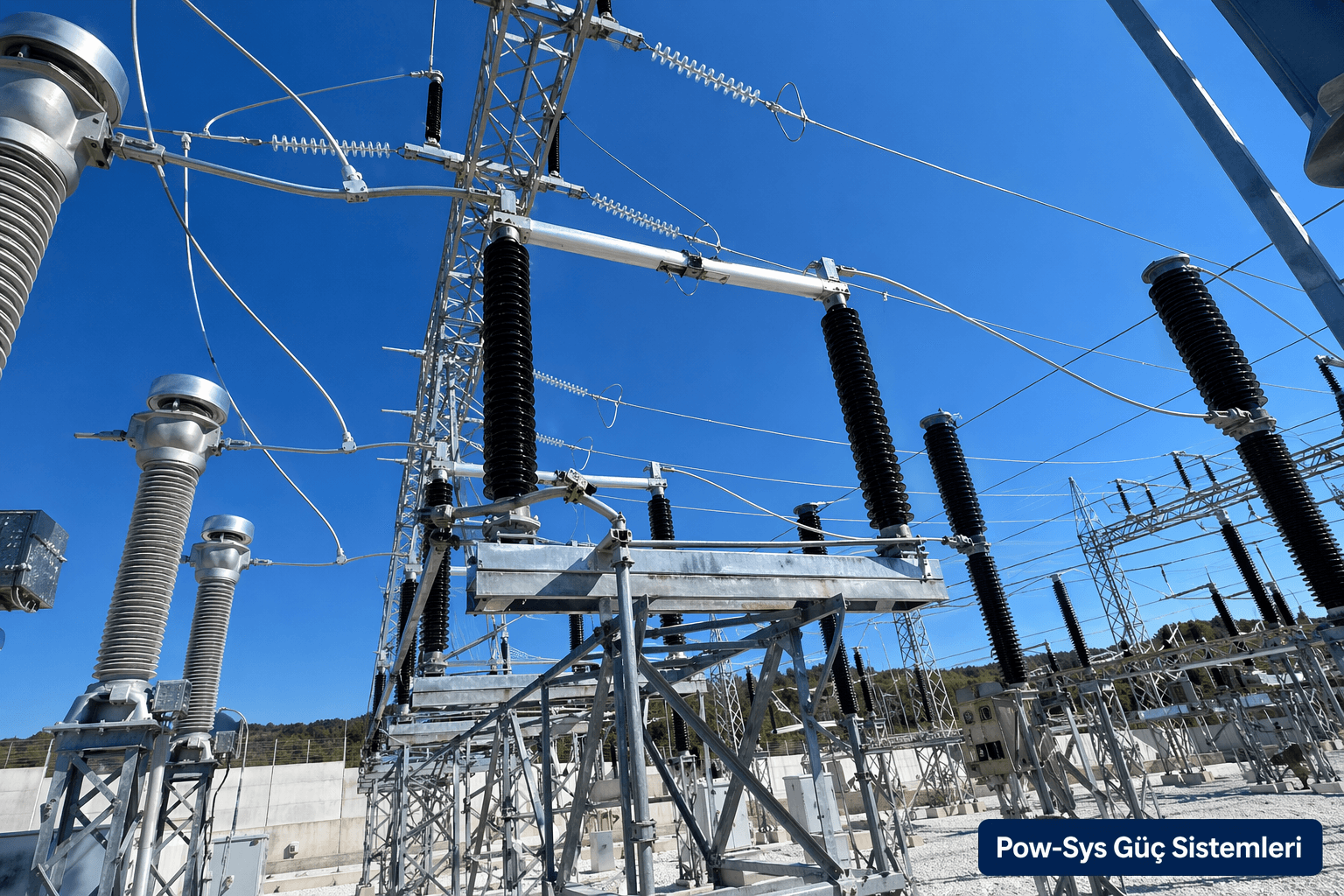 Ayırıcının açık konumda görünür izolasyon mesafesi oluşturmasını gösteren teknik görsel