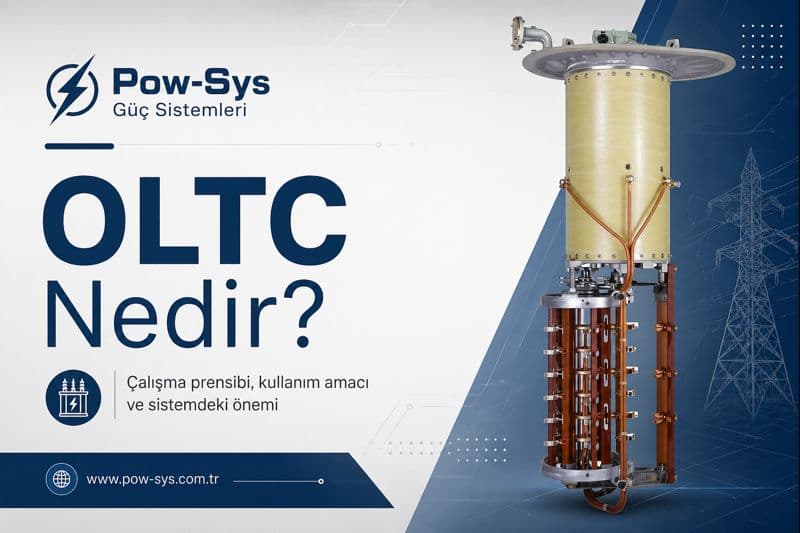 OLTC bakımında motor-drive mekanizması, konum göstergesi, yağ bölmesi ve yardımcı devrelerin kontrolünü gösteren teknik bakım görseli