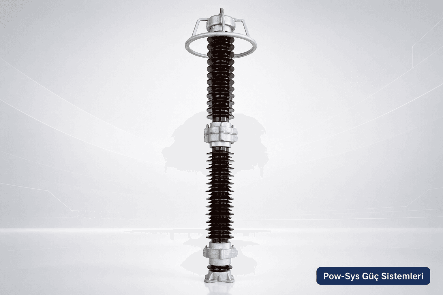 Parafudrun MOV blokları ile aşırı gerilimi sınırlayıp toprağa deşarj etmesini gösteren teknik görsel