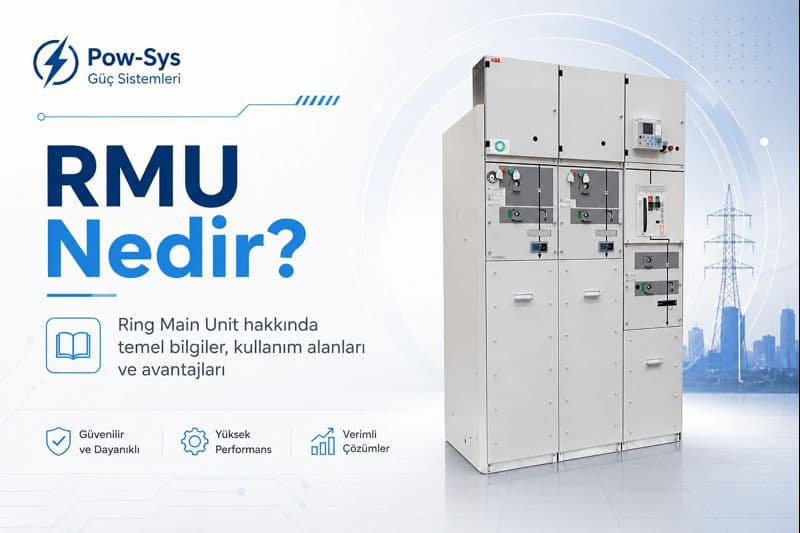 RMU içinde yük ayırıcılı, sigortalı ve kesicili hücre yapılarını karşılaştıran şematik teknik görsel