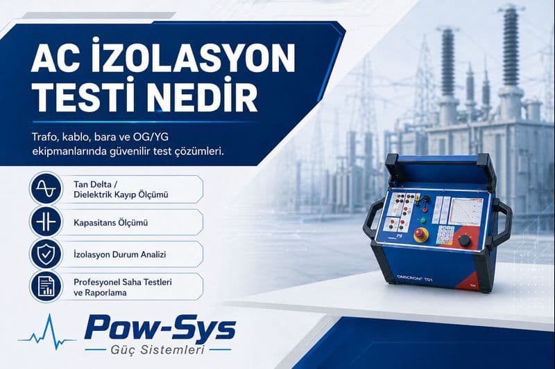 Tan delta testi ile AC hipot, DC hipot ve meger testlerini karşılaştıran şematik teknik görsel