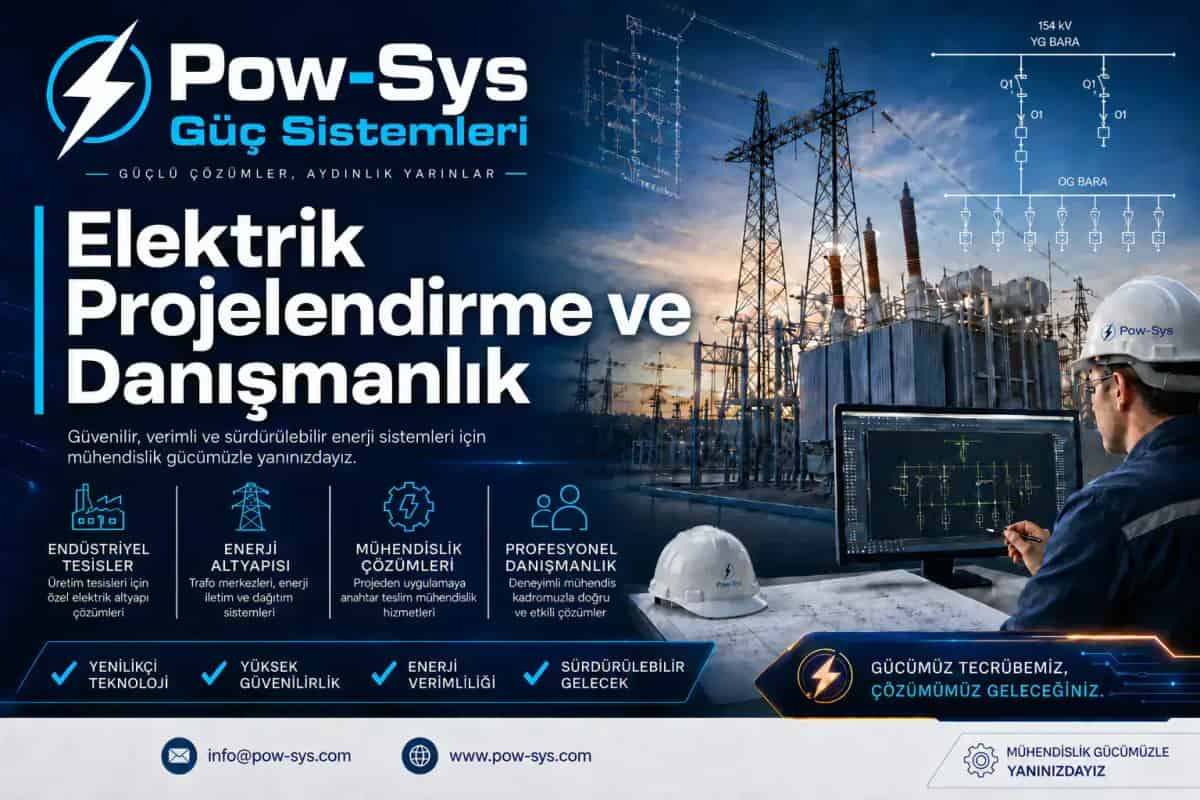 Elektrik tesisleri projelendirme ve danışmanlık kapsamında AG/OG/YG proje çalışması